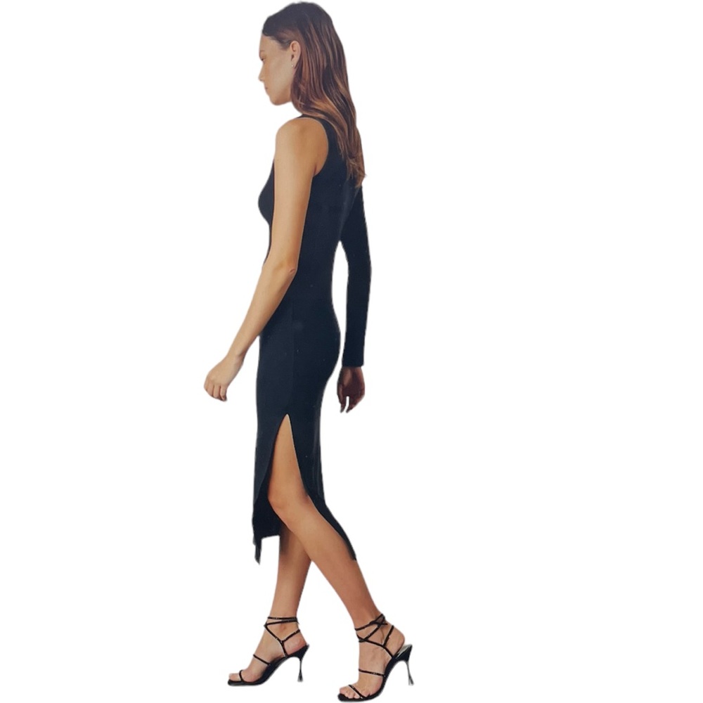 NWT VELVET (S) Trina Viscose Rib Dress - Black - Small - Picture 6 of 14